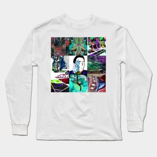 ecopop collage landscape and wetland photograph wallpaper art in lebeau perspective Long Sleeve T-Shirt